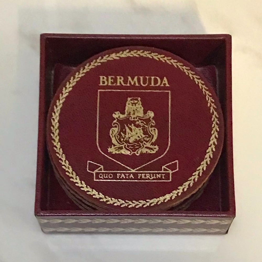Bermuda drinkware coaster/pad/underliner set